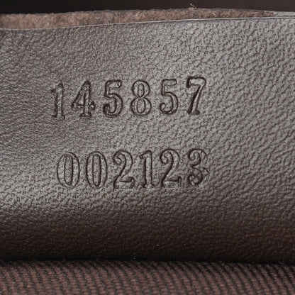 Gucci Monogram Calfskin Perforated Medium Flat Messenger Bag Dark Brown 7 of 16