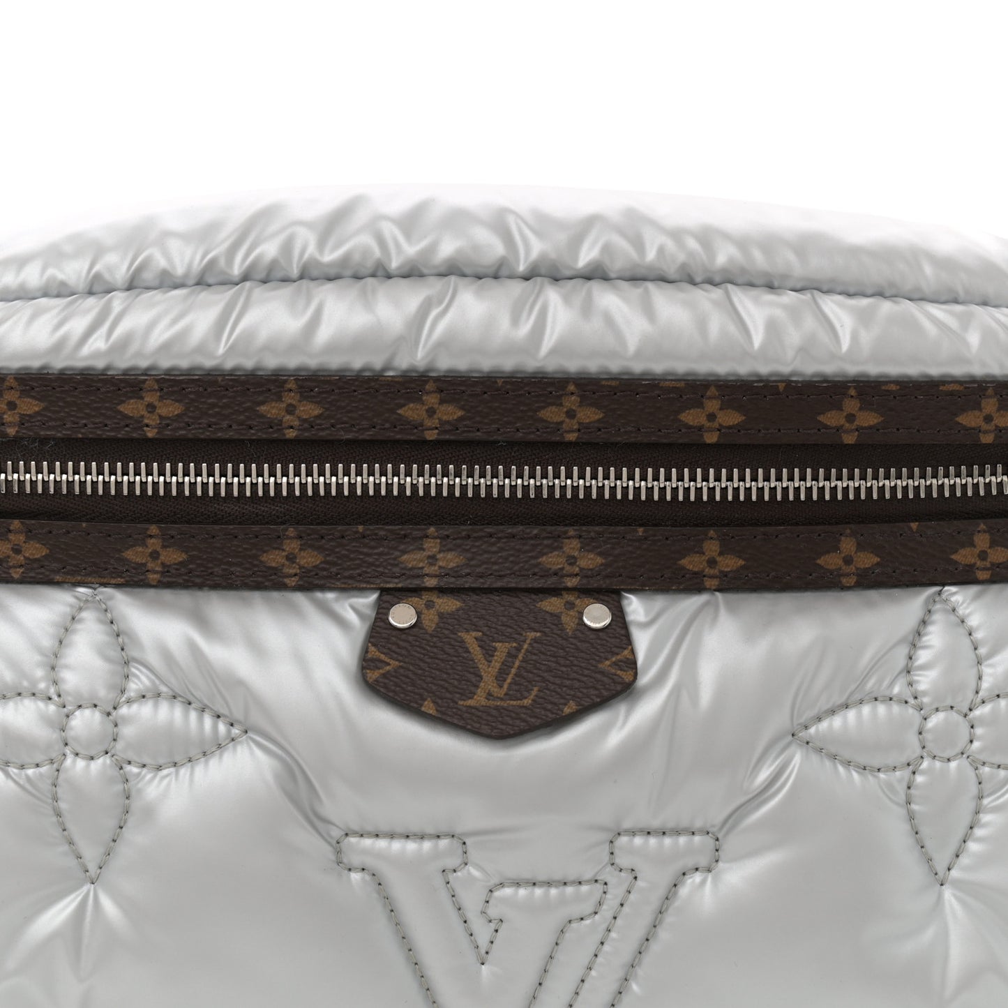 Econyl Monogram Pillow BumBag Silver