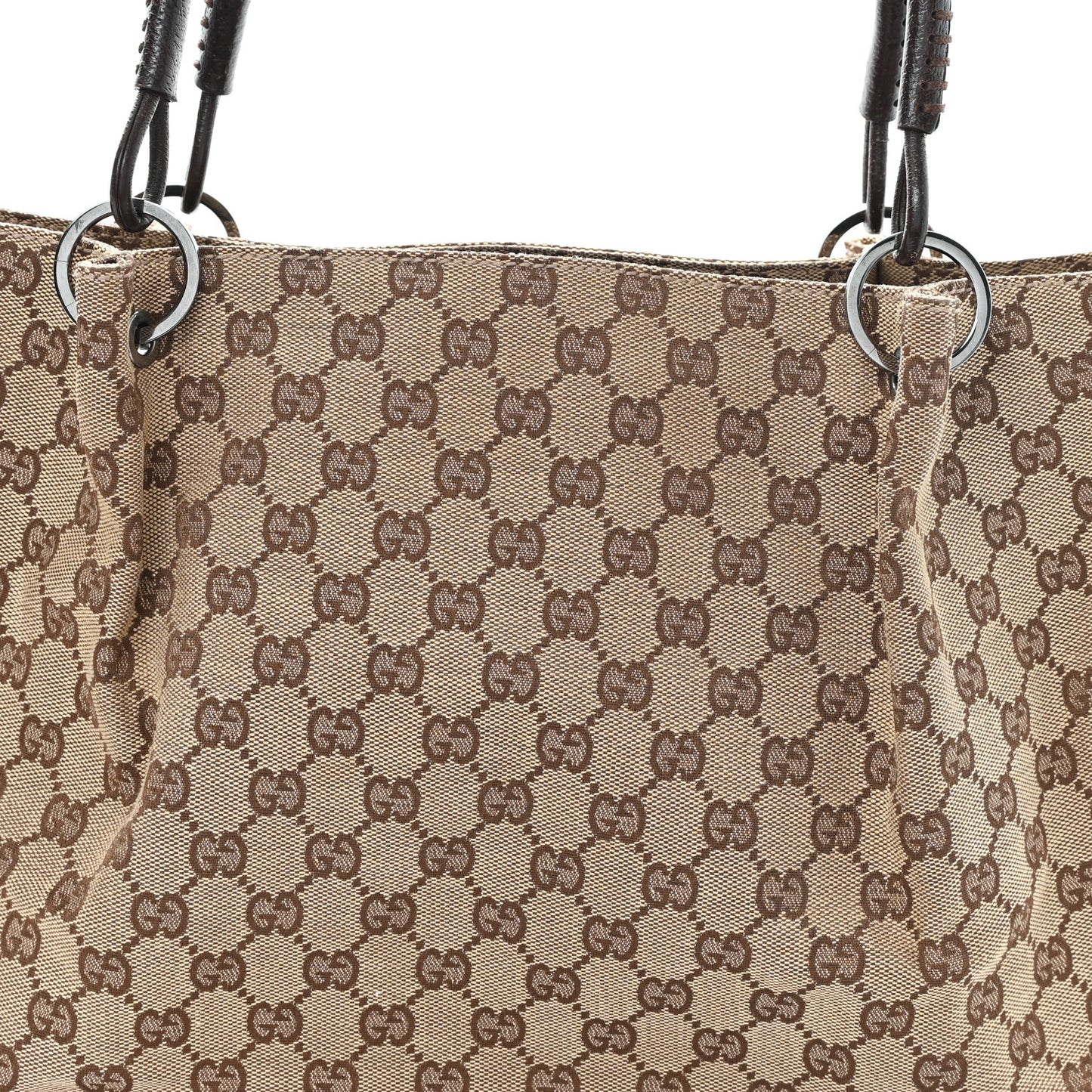Monogram Large Bucket Tote Dark Brown