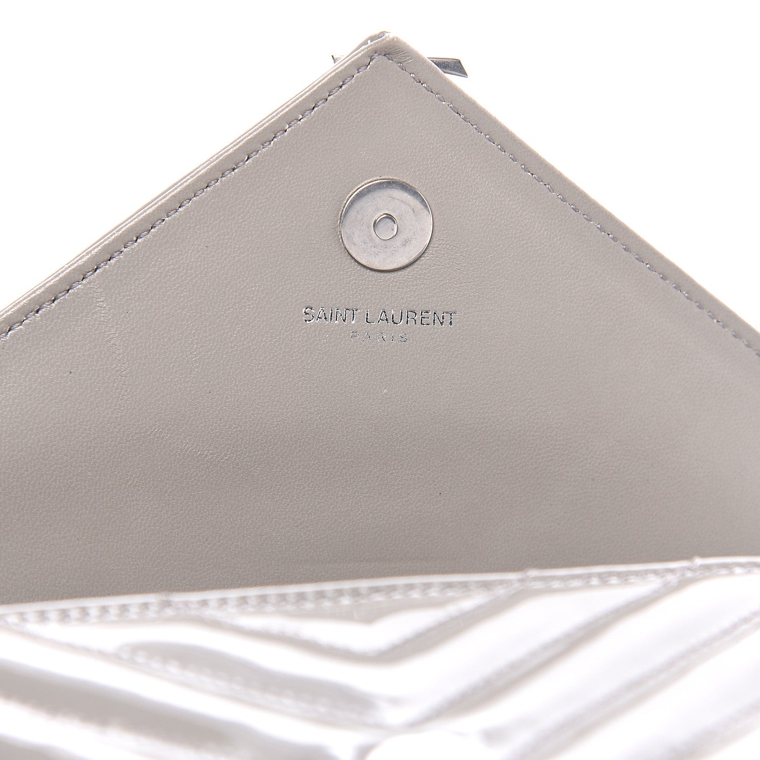 Saint Laurent Patent Chevron Classic Monogram Baby Chain Bag 8 of 14