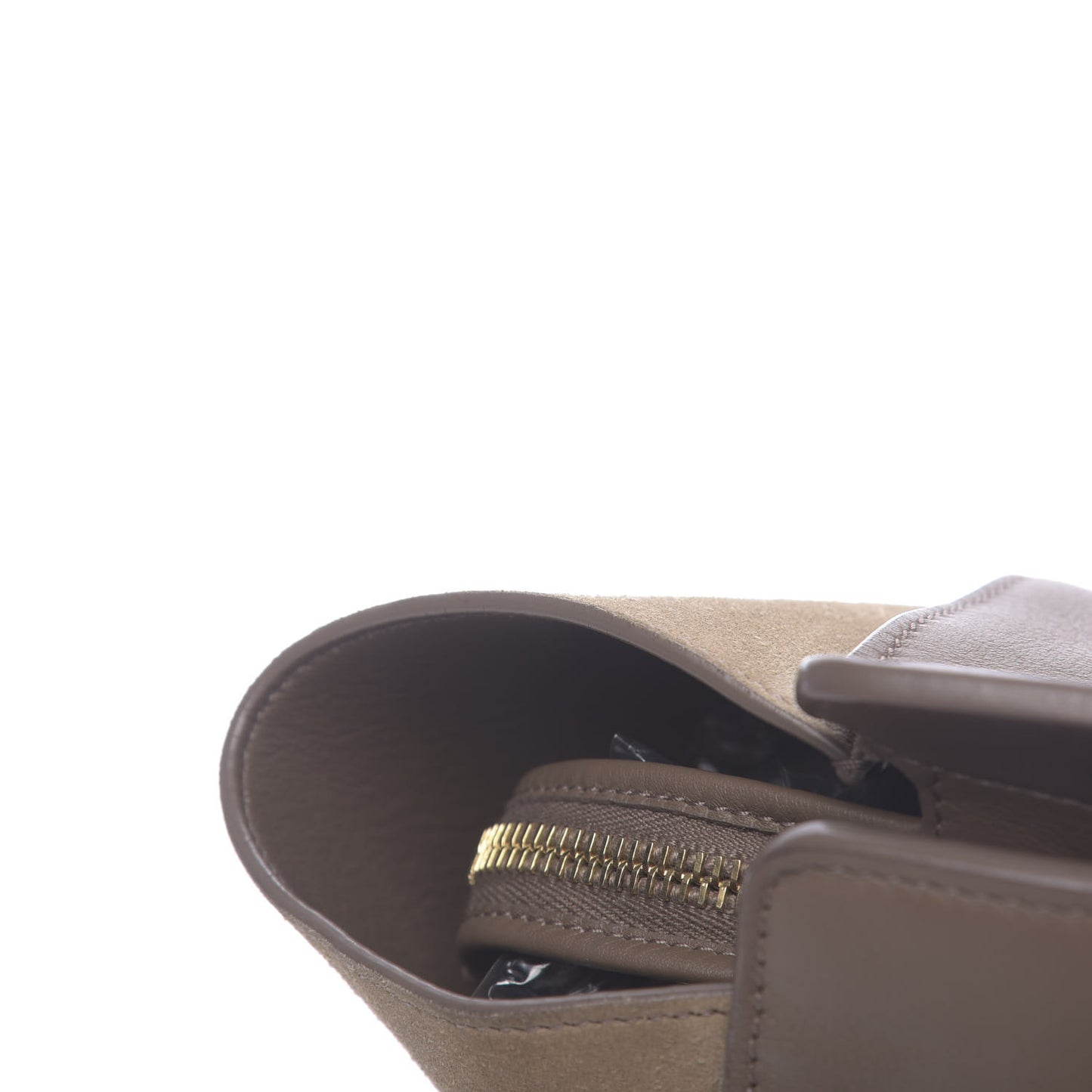 Calfskin Suede Small Monogram Downtown Cabas Taupe