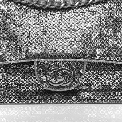 Chanel Sequin East West Flap Dark Silver 10 of 10