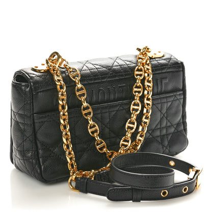 Christian Dior Calfskin Cannage Small Caro Bag Black 3 of 10