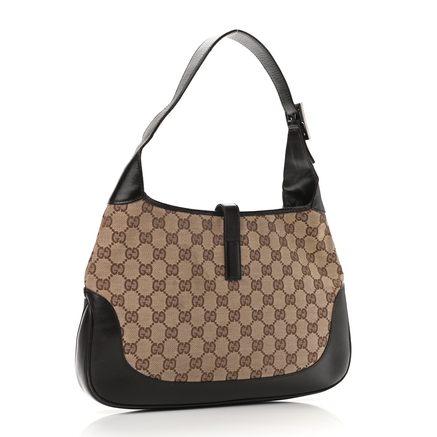 Gucci Monogram Web Jackie O Hobo Dark Brown 3 of 13