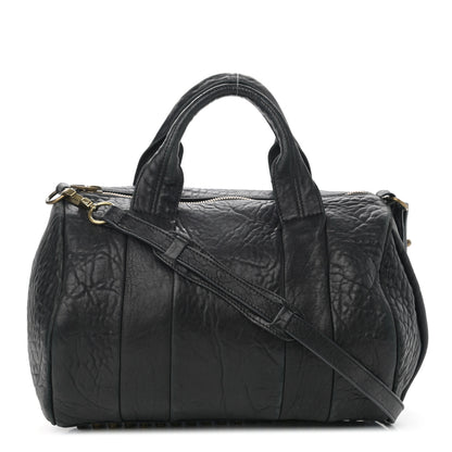Alexander Wang Pebbled Lambskin Rocco Black Antique Brass Hardware 1 of 9