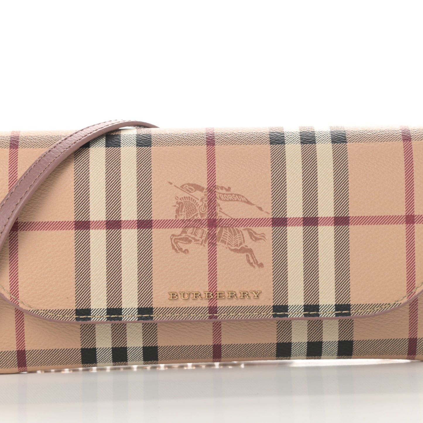 Haymarket Check Henley Wallet On Chain Dusty Pink