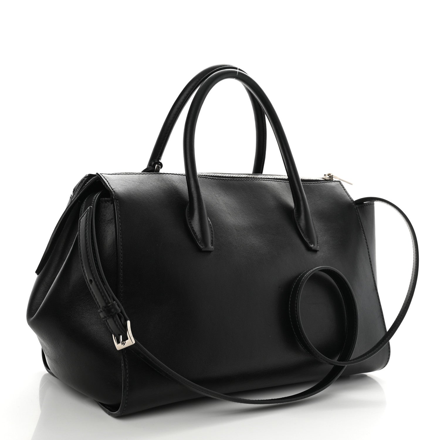 Miu Miu Soft Calfskin Top Handle Satchel Black 3 of 14