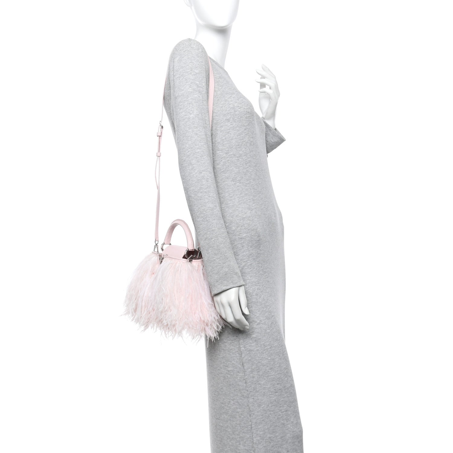 Louis Vuitton Ostrich Feather Capucines Mini Pink 2 of 12