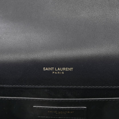 Saint Laurent Calfskin Polka Dot Print Medium Monogram Kate Satchel Black 6 of 10