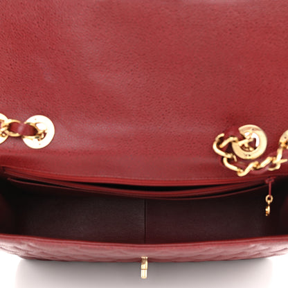 Chanel Caviar Quilted Jumbo Single Flap Bordeaux 5 of 11