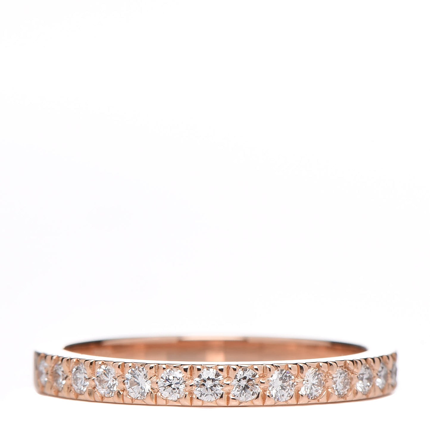 18K Rose Gold Diamond Novo Half Circle Band Ring 48 4.5