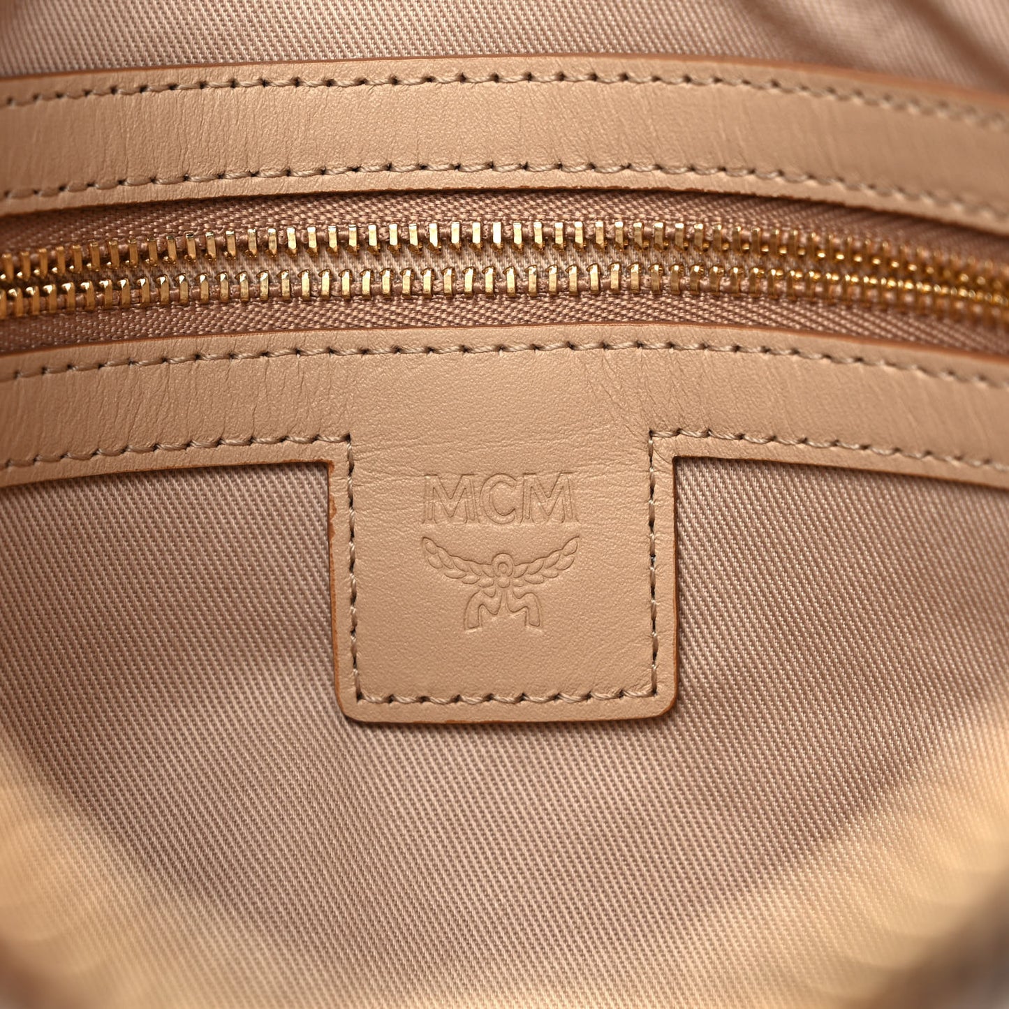 Metallic Visetos Medium Crossbody Pouch Berline Gold