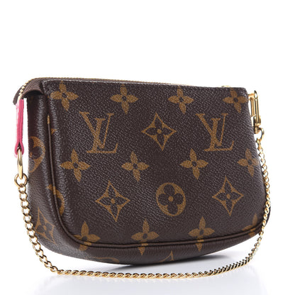 Louis Vuitton Monogram 2019 Christmas Animation Mini Courchevel Pochette Accessories Fuchsia 3 of 8