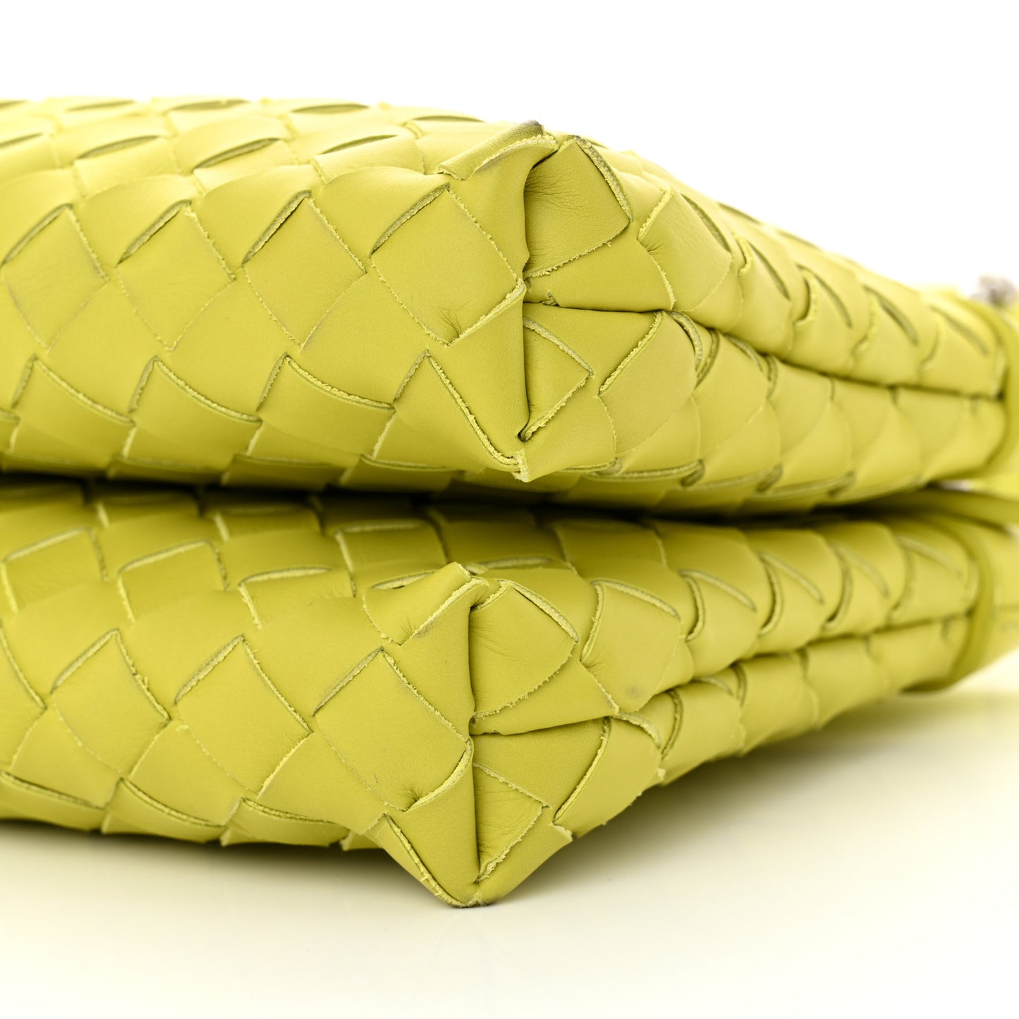 Nappa Intrecciato Duo Shoulder Bag Kiwi