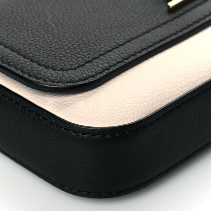 Louis Vuitton Calfskin Lockme Phone Chain Pouch Vanille Black 9 of 11