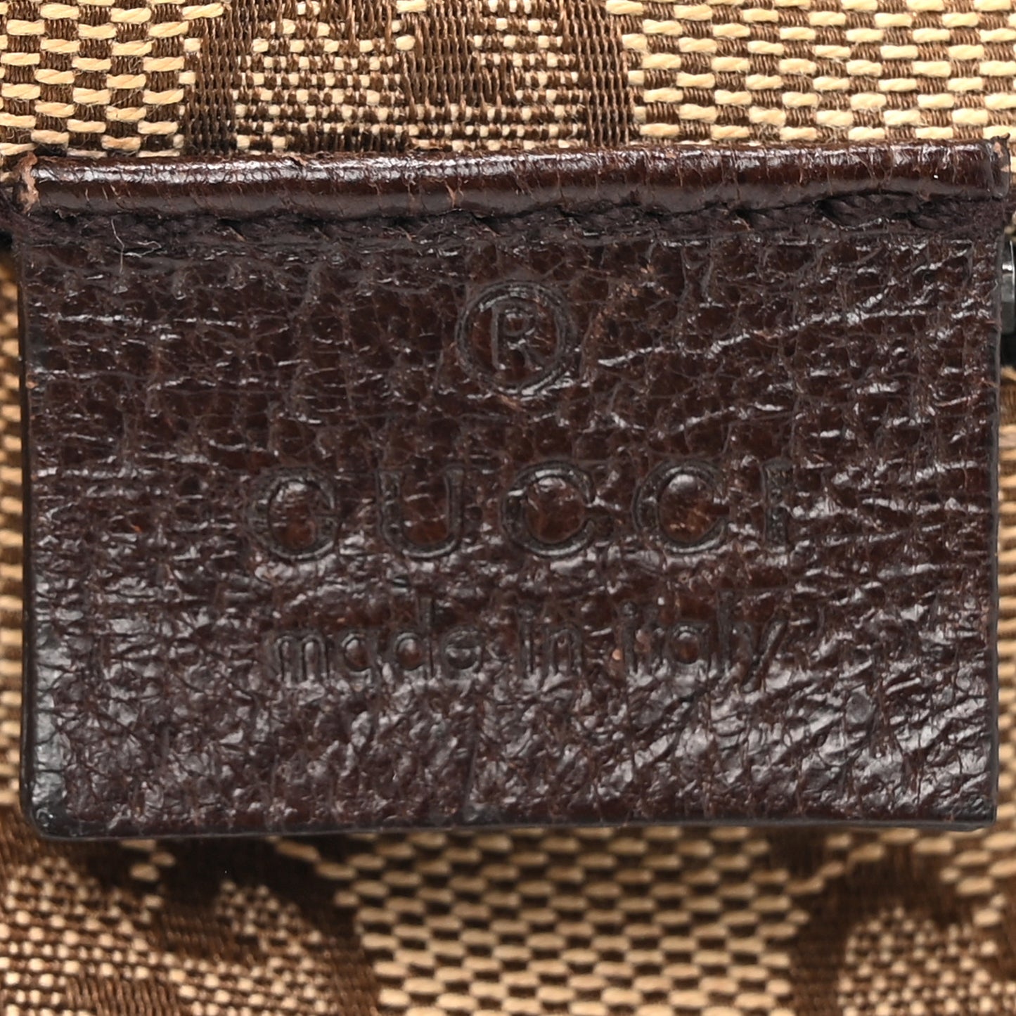 GG Monogram Double Pocket Belt Bag Dark Brown