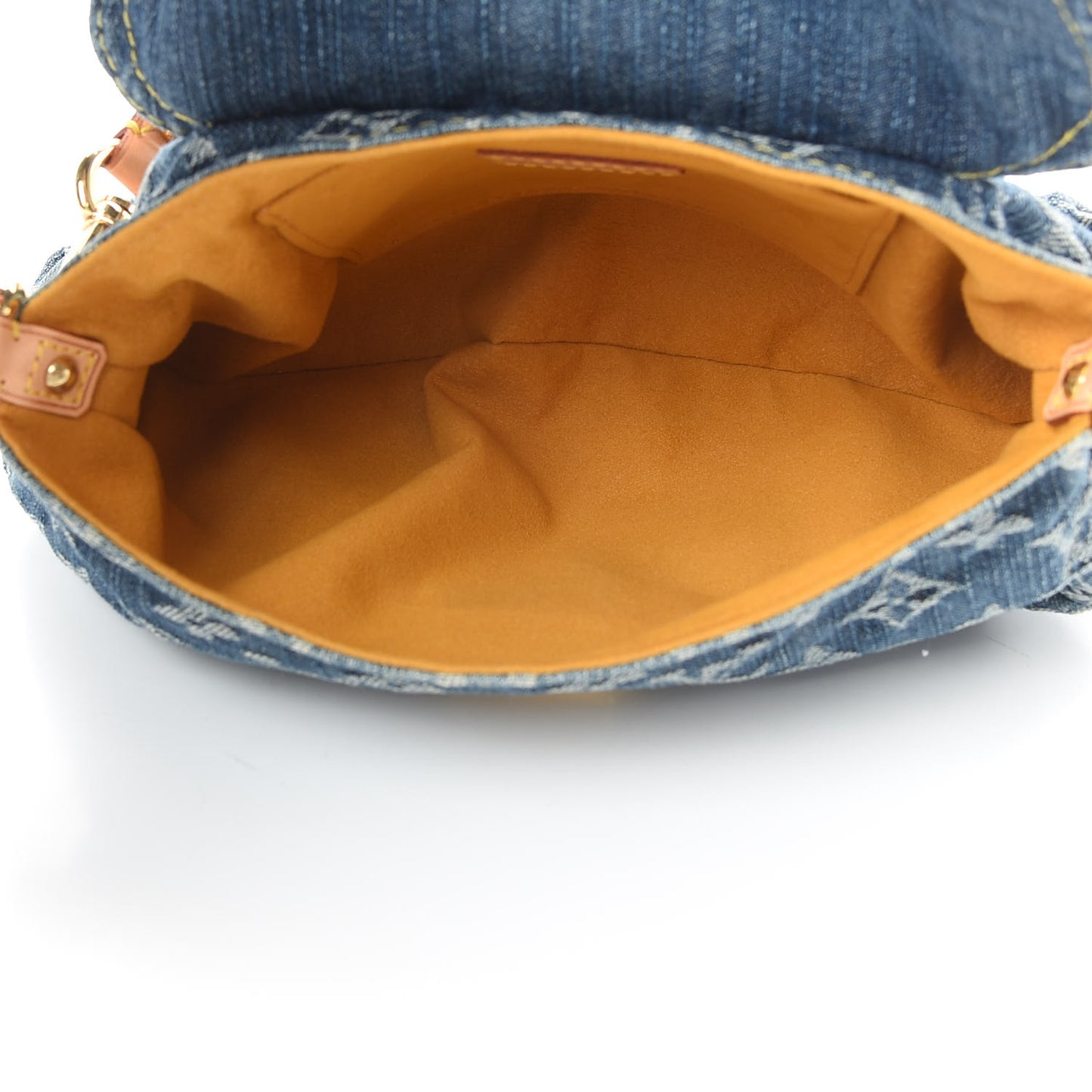 Monogram Denim Mini Pleaty Blue
