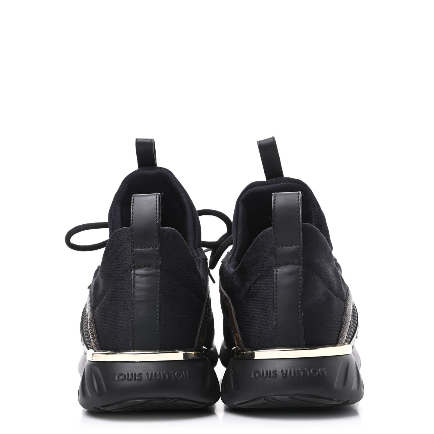 Technical Nylon Monogram Rubber Aftergame Sneakers 38.5 Black