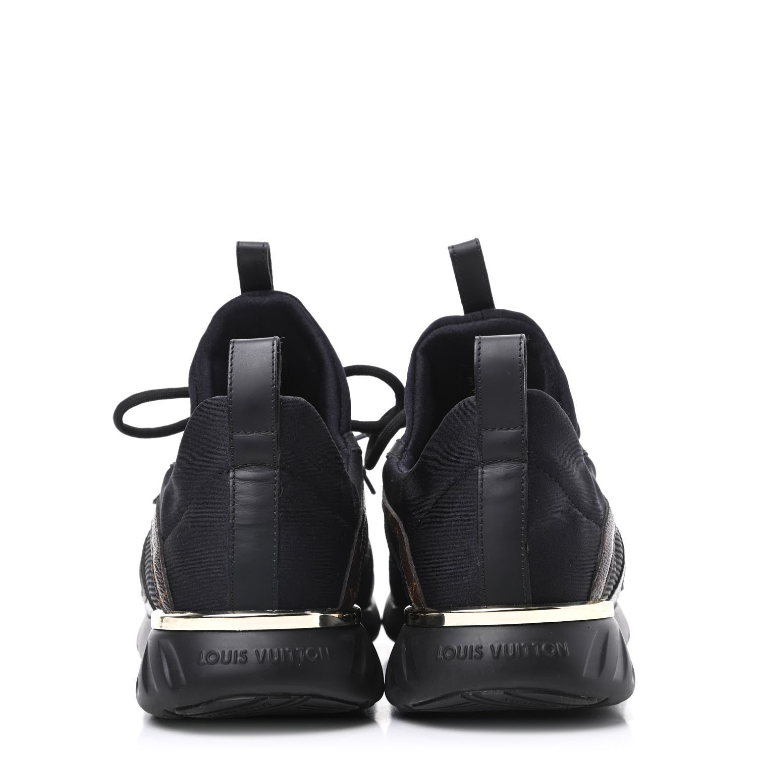 Louis Vuitton Technical Nylon Monogram Rubber Aftergame Sneakers 38.5 Black 6 of 12