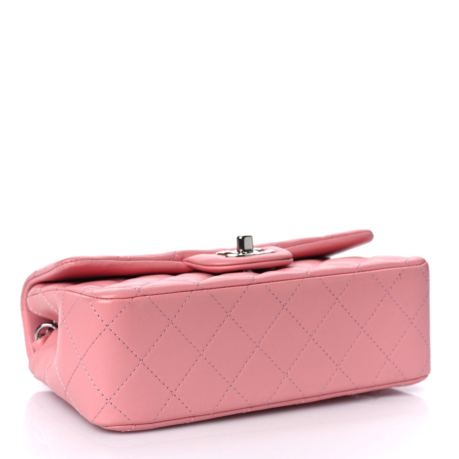 Chanel Lambskin Quilted Mini Rectangular Flap Pink 4 of 10