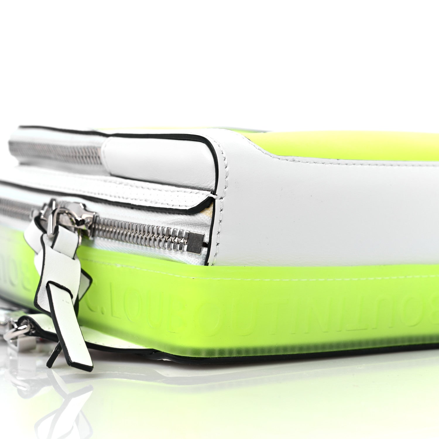 Christian Louboutin Calfskin Loubifunk Crossbody White Fluo 8 of 10