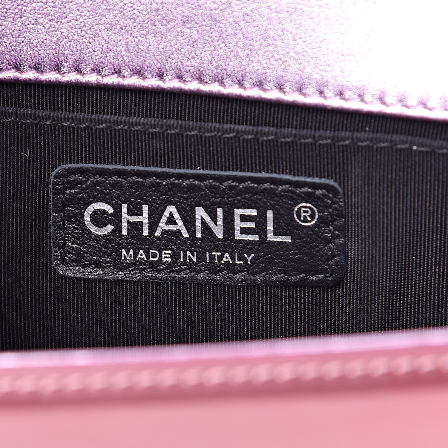 Chanel Metallic Patent Calfskin Quilted Small Boy Flap Pink 6 of 12