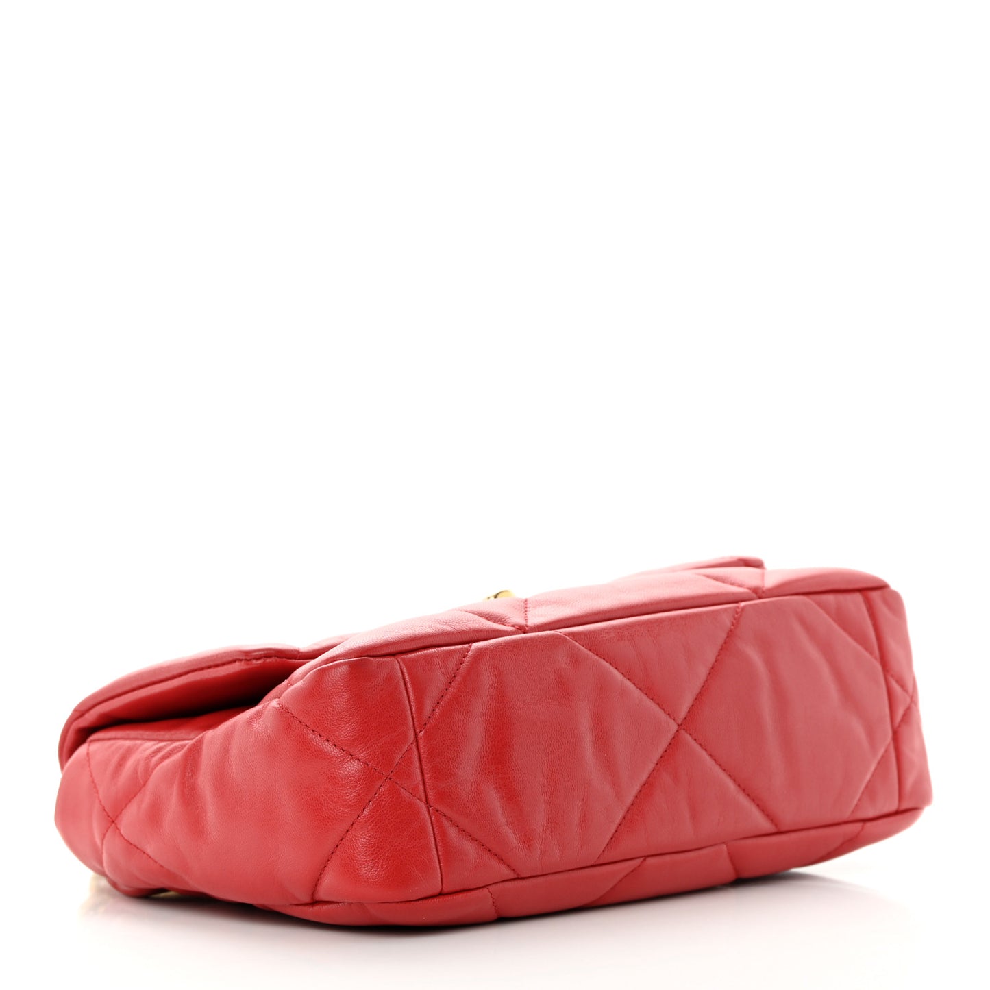 Goatskin Quilted Medium Chanel 19 Flap Red