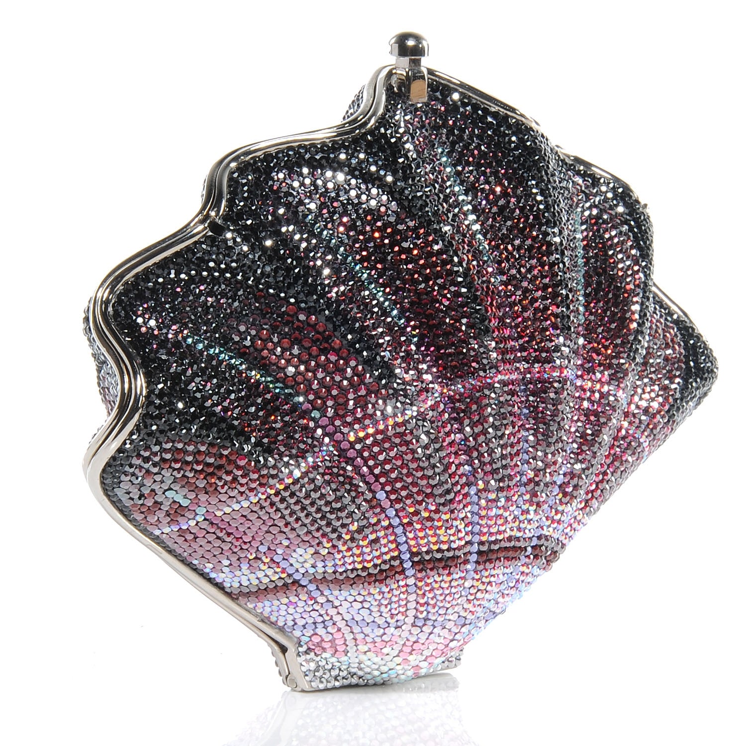 Judith Leiber Crystal Clamshell Minaudiere Evening Bag Clutch 3 of 7