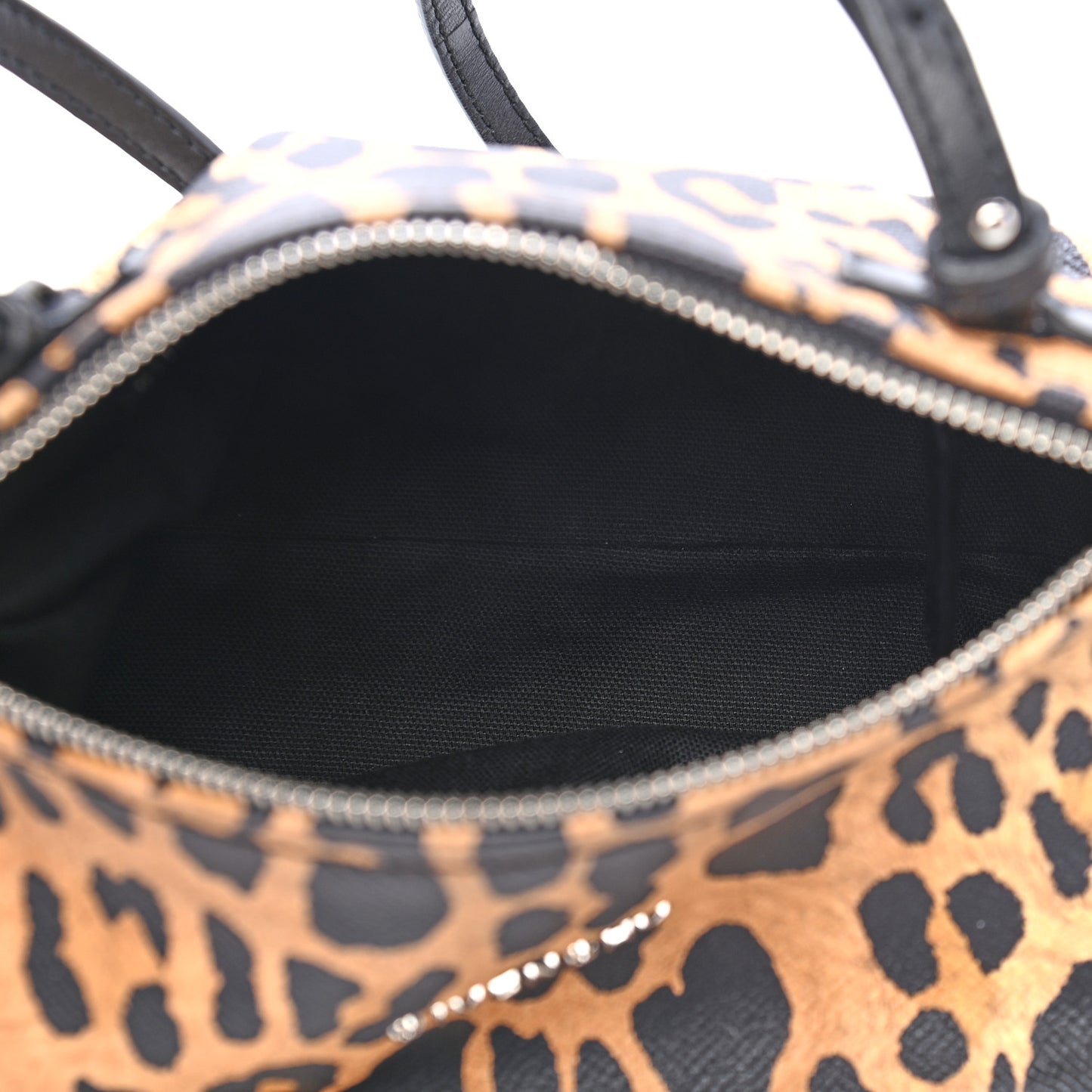 Calfskin Leopard Print Mini Pandora Multicolor