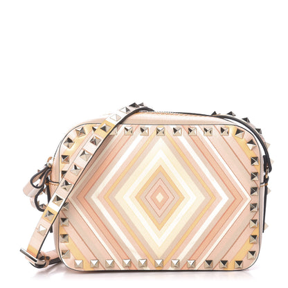 Valentino Garavani Vitello Native Couture 1975 Rockstud Camera Crossbody Bag Orange Multicolor 1 of 9