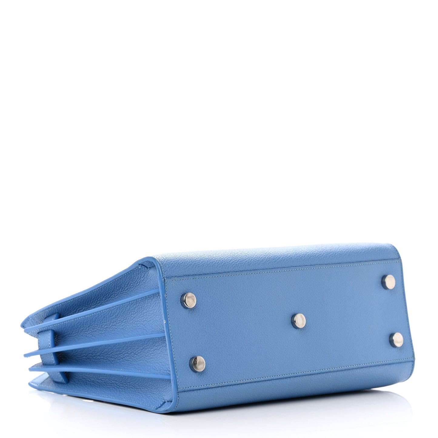 Grained Calfskin Baby Sac De Jour Blue Clair