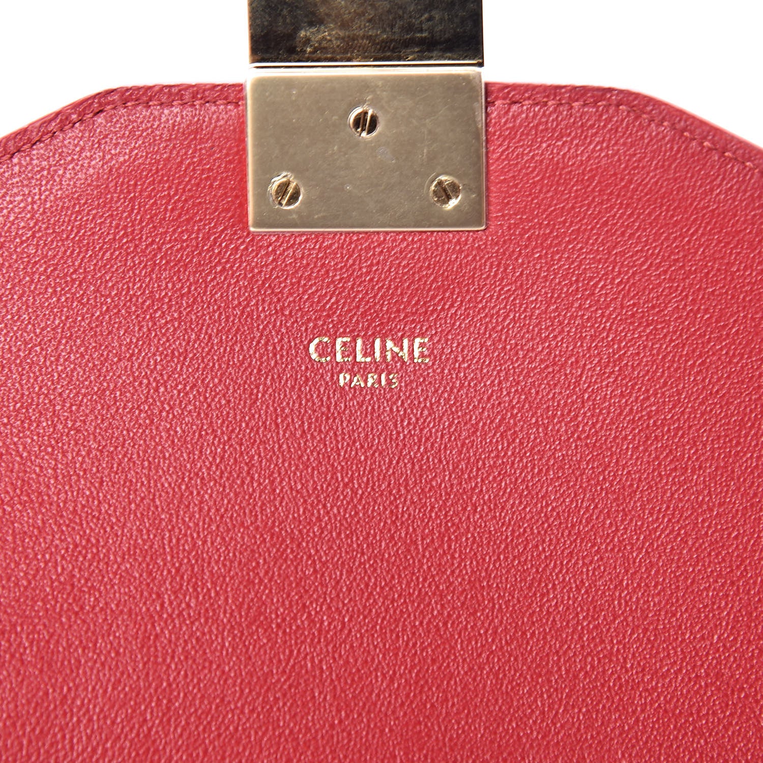 Celine Shiny Calfskin Medium C Bag Red 6 of 9