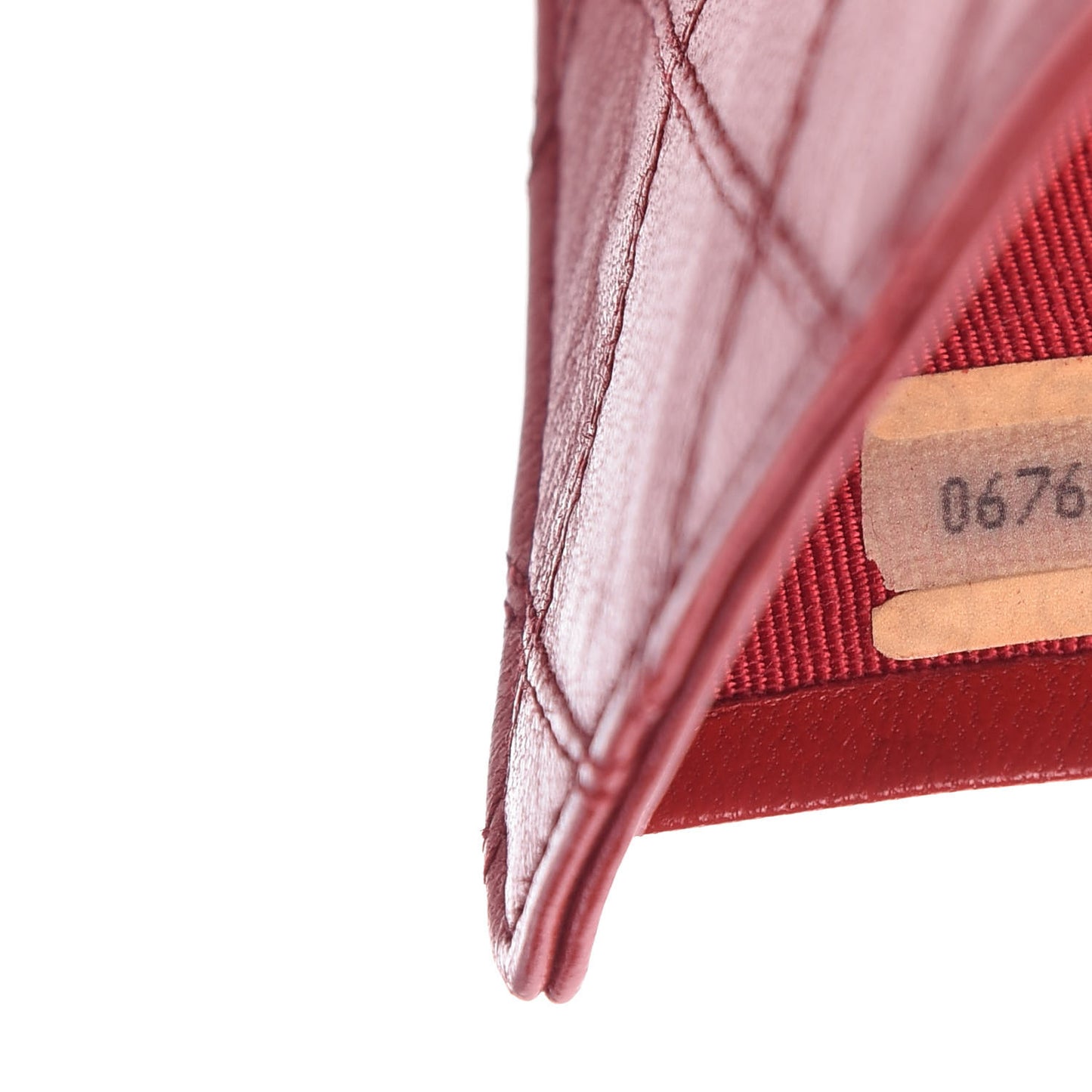 Lambskin Diamond Stitched Clutch Red