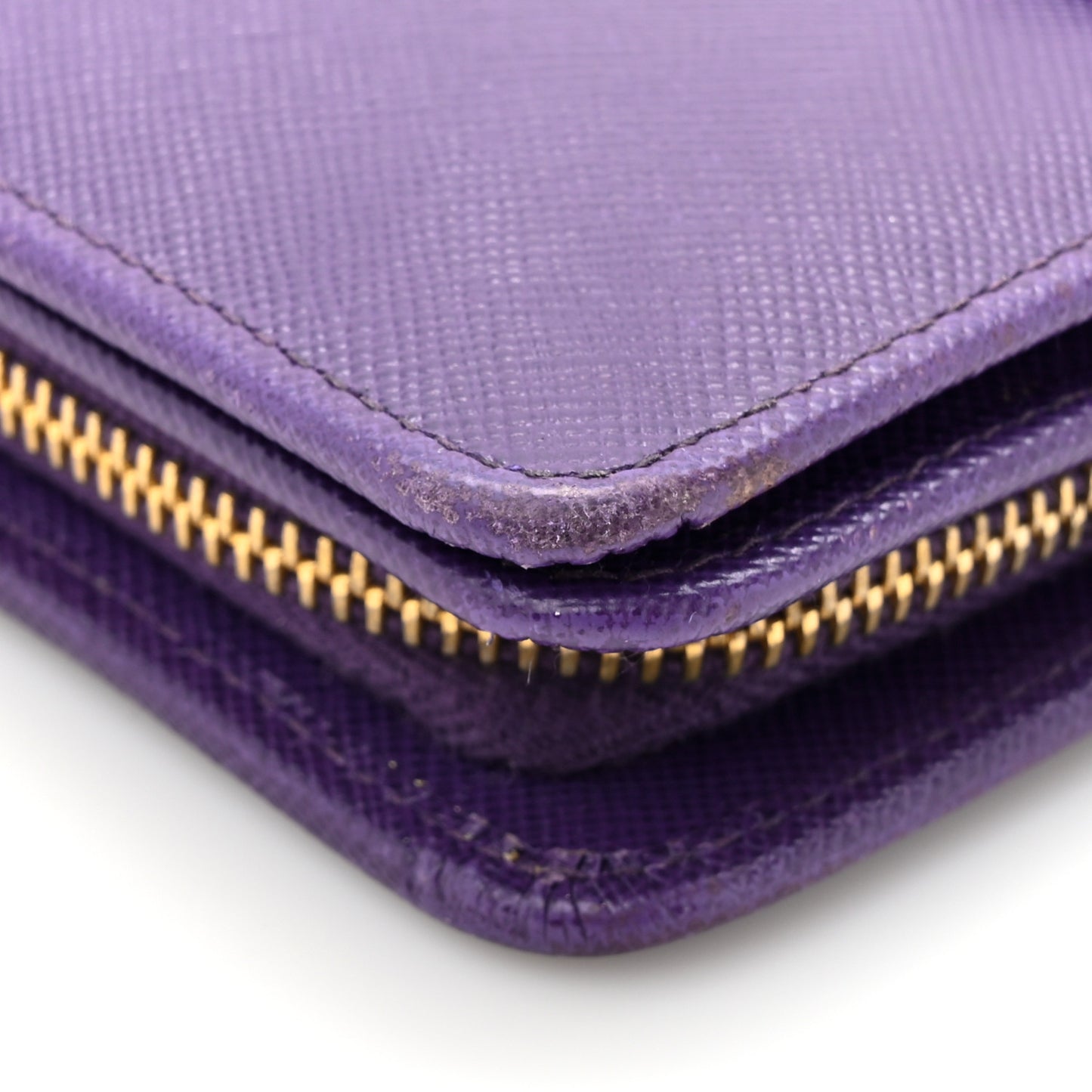 Saffiano Metal Coin Purse Purple