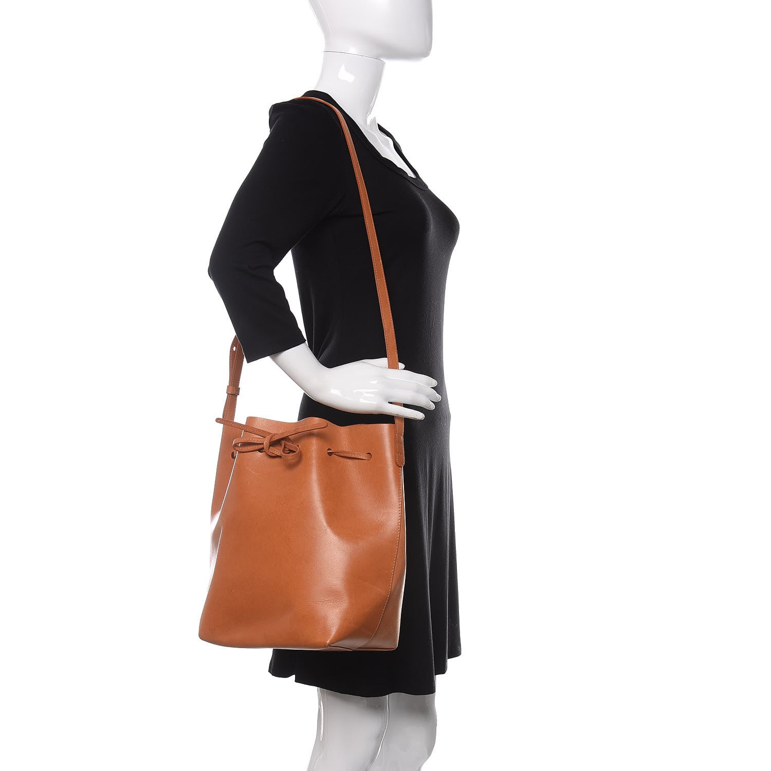 Mansur Gavriel Vegetable Tanned Calfskin Bucket Bag Cammello Rosa 2 of 16