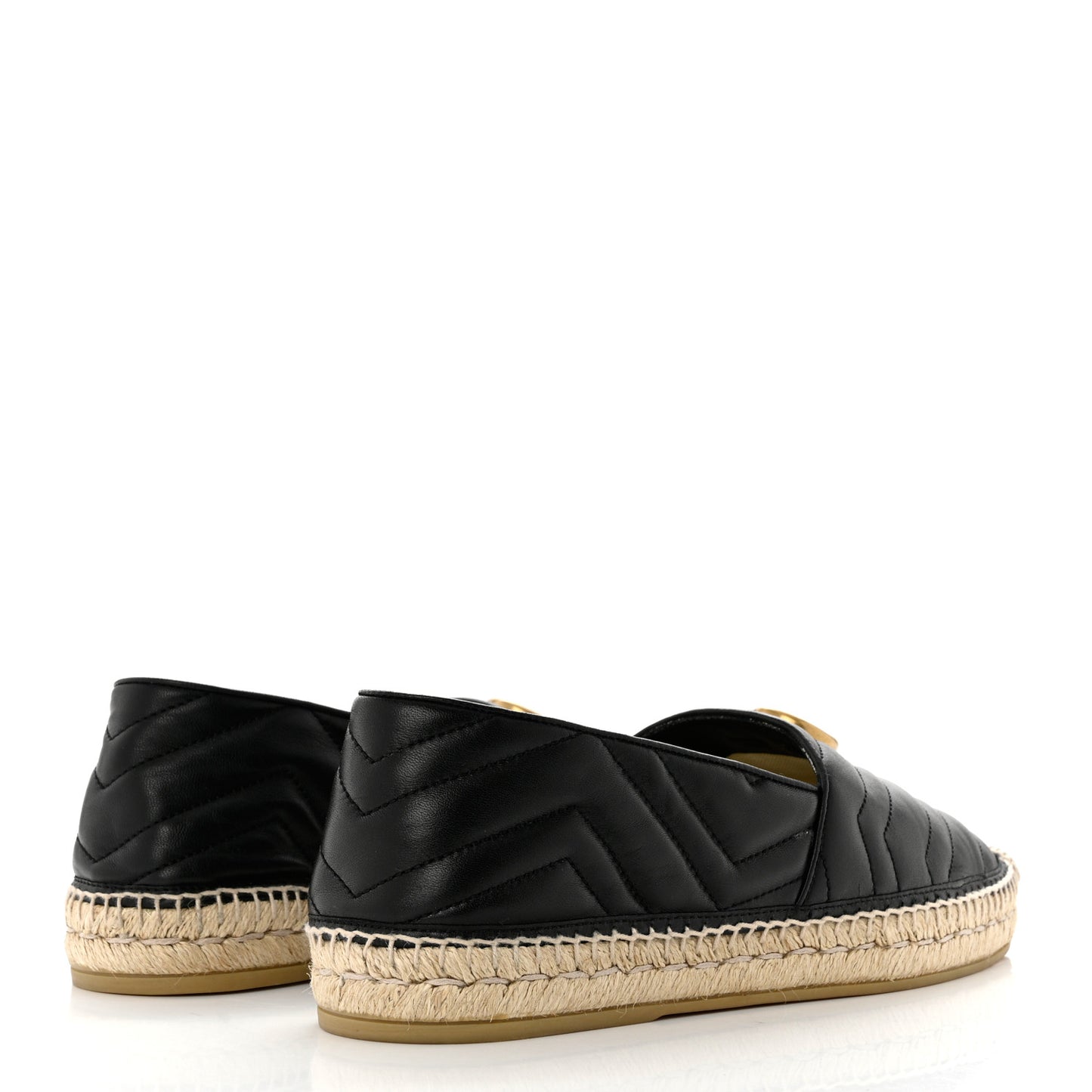 Nappa Matelasse Mens GG Marmont Espadrilles 9.5 Black