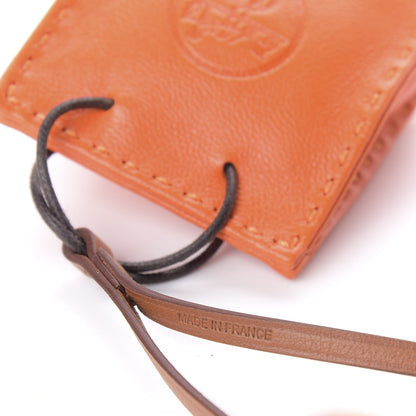 Hermes Milo Lambskin Swift Shopping Bag Charm Feu Gold 4 of 5