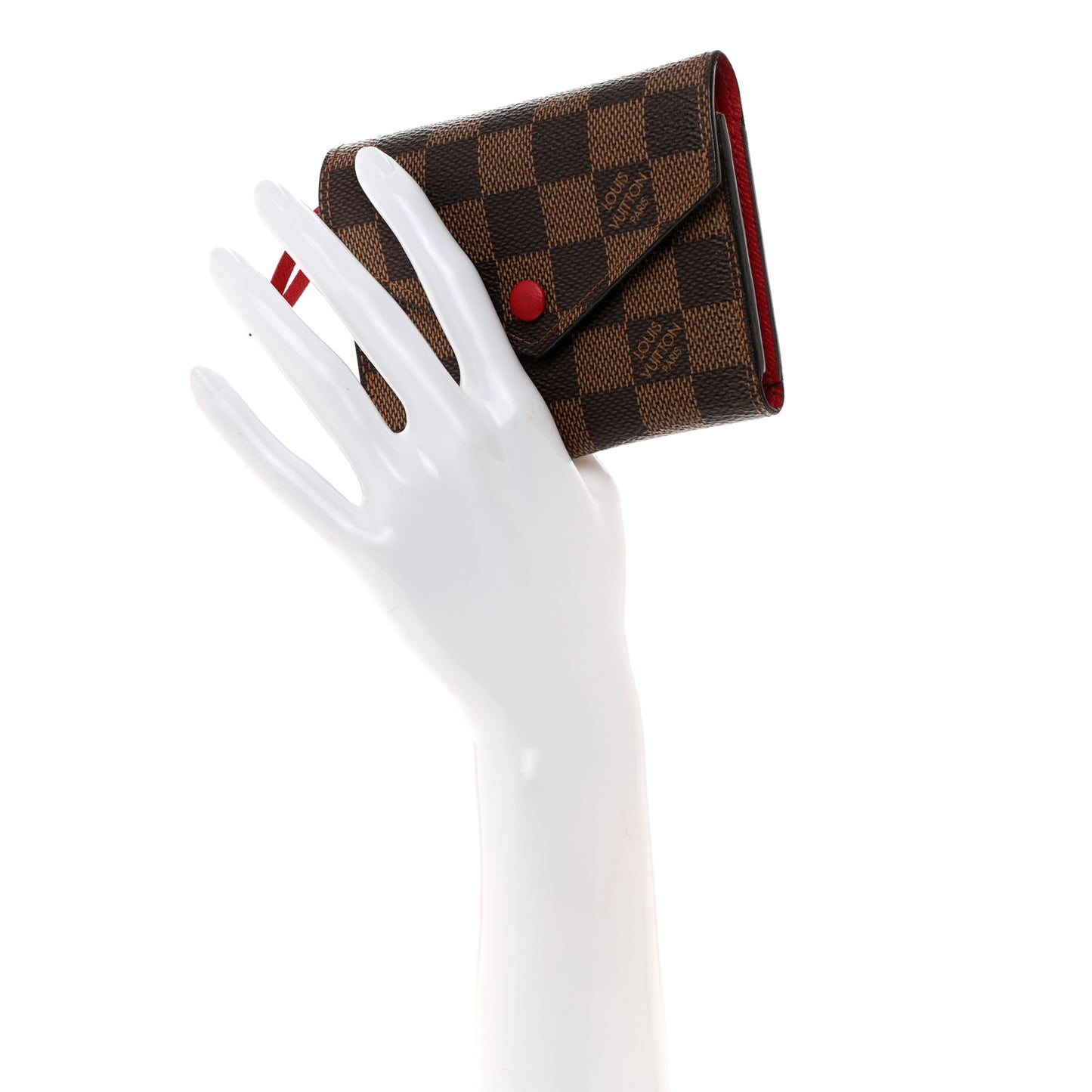 Damier Ebene Victorine Wallet Cherry