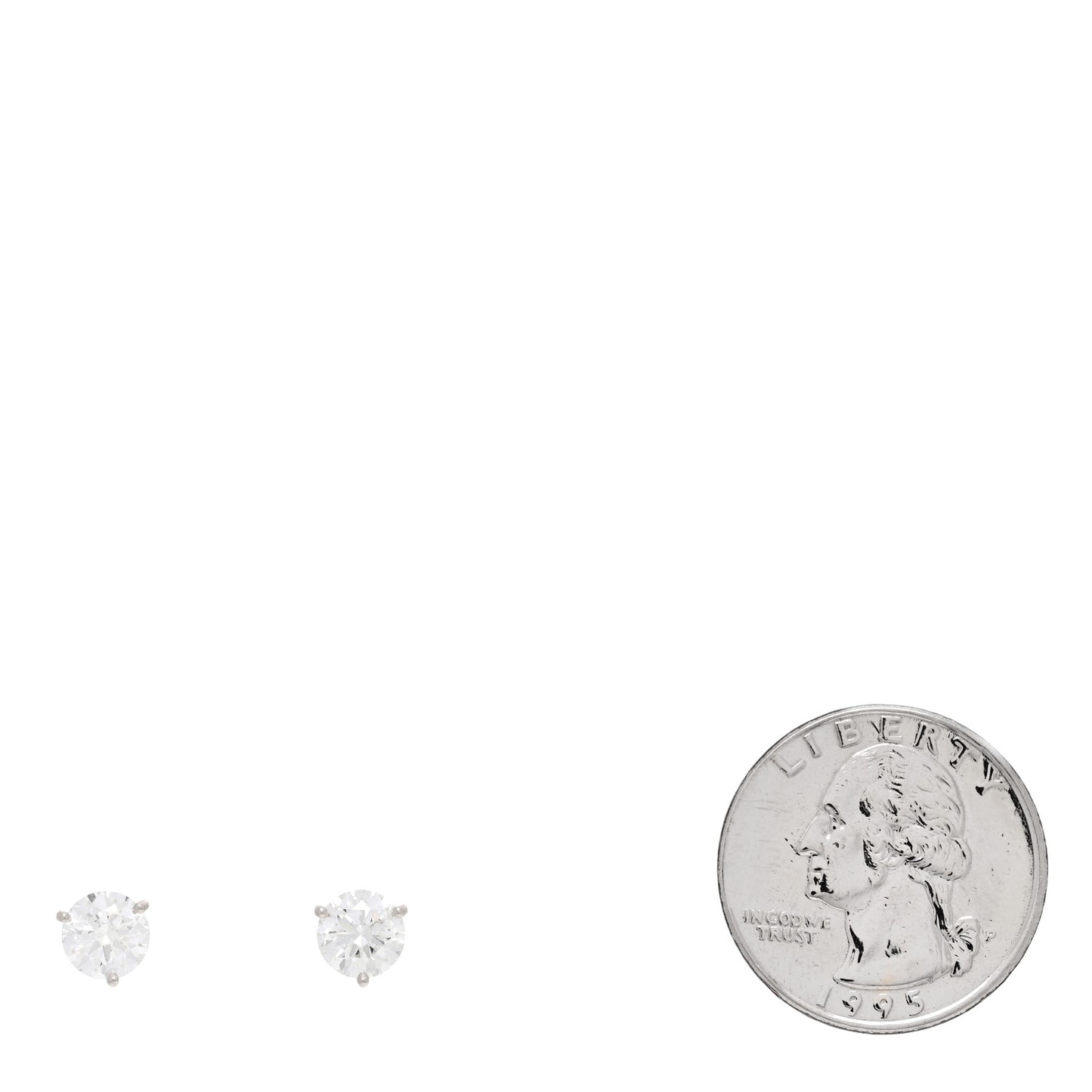 Platinum Diamond 2.00ctw Solitaire Earrings