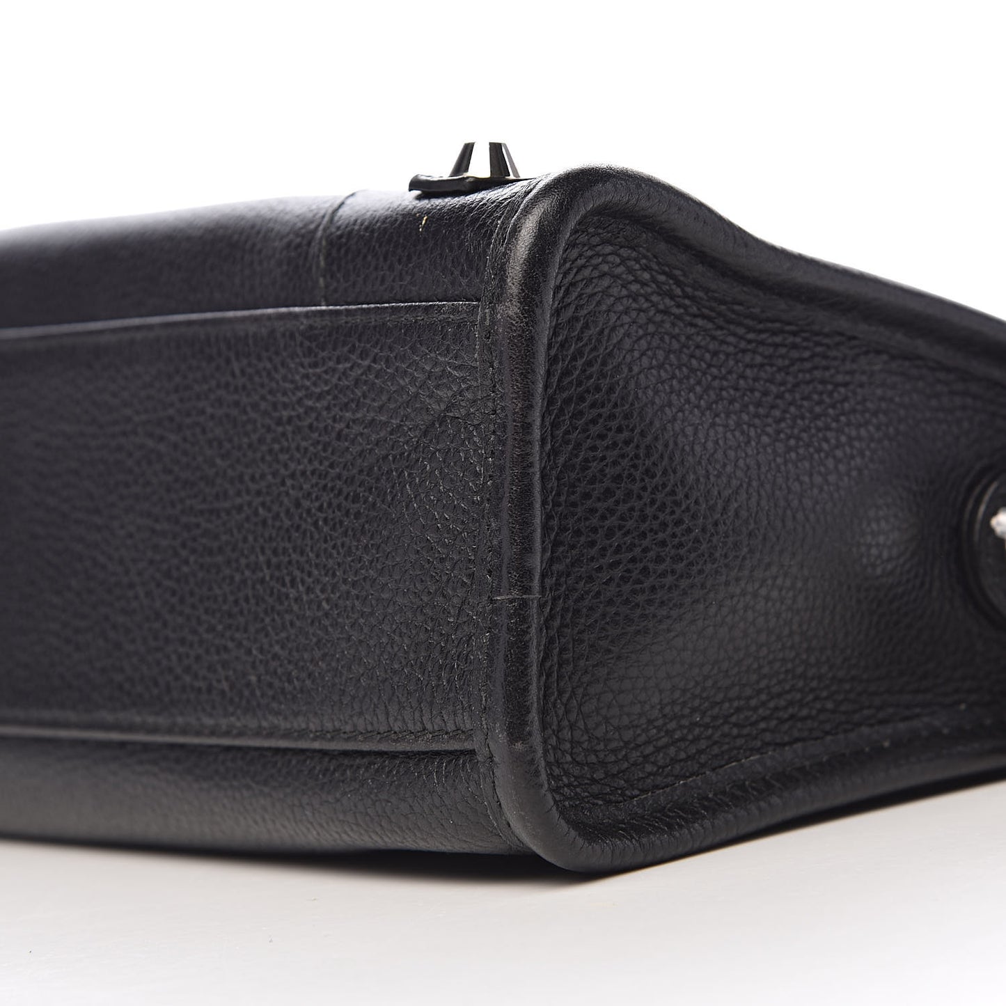 Grained Calfskin Classic Silver Hardware Mini City Black