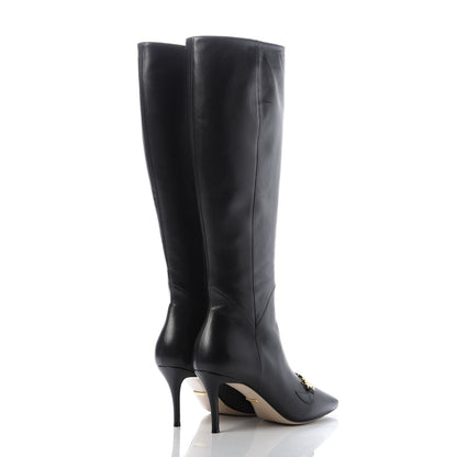 Gucci Calfskin Zumi Knee High Boots 37 Black 4 of 9