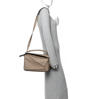 Loewe Grained Calfskin Medium Puzzle Bag Sand 2 of 10