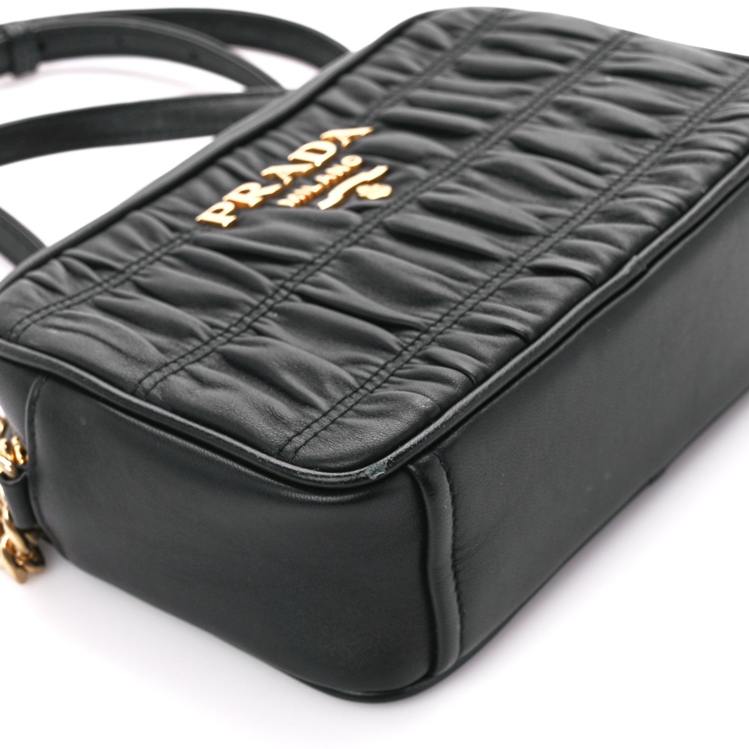 Prada Nappa Gaufre Camera Bag Black 10 of 13