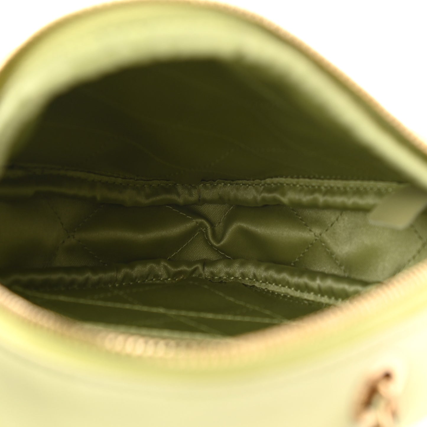 Lambskin Quilted Diamond Clutch With Chain Light Green