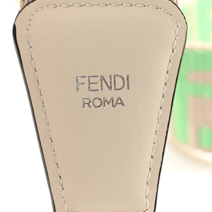 Fendi Jacquard Ribbon Vitello King FF Bi-Color Intreccio Adjustable Strap You Nuvola Edamame 3 of 4