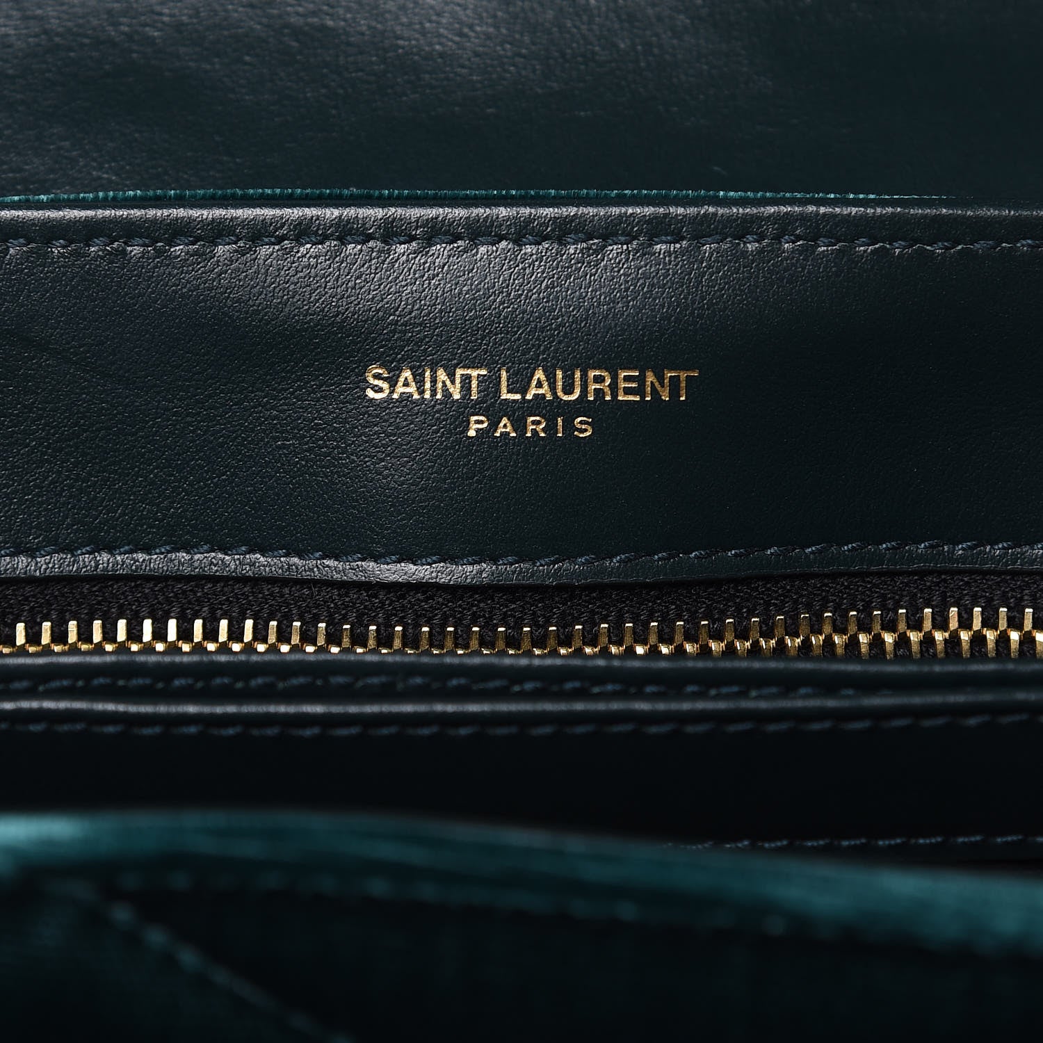 Saint Laurent Velvet Y Quilted Monogram Toy Loulou Chain Satchel Dark Ottanio 8 of 13