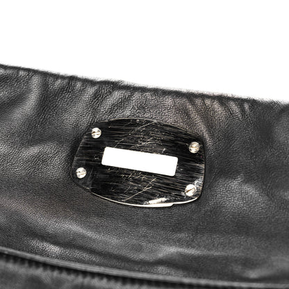Miu Miu Nappa Quilted Crystal Studded Flap Clutch Black 10 of 11