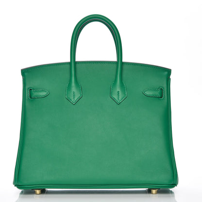 Hermes Swift Birkin 25 Vert Vertigo 4 of 35