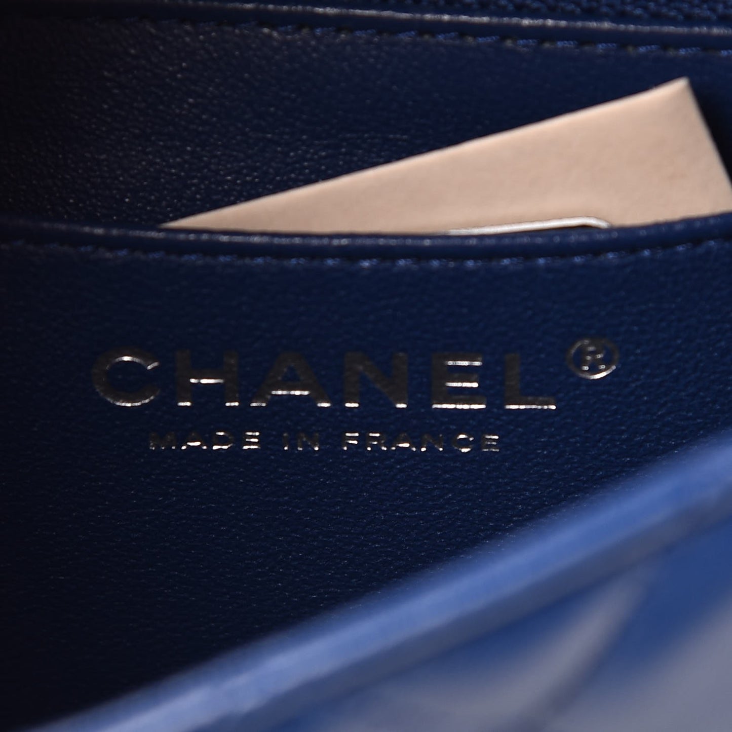 Lambskin Quilted Mini Square Flap Blue