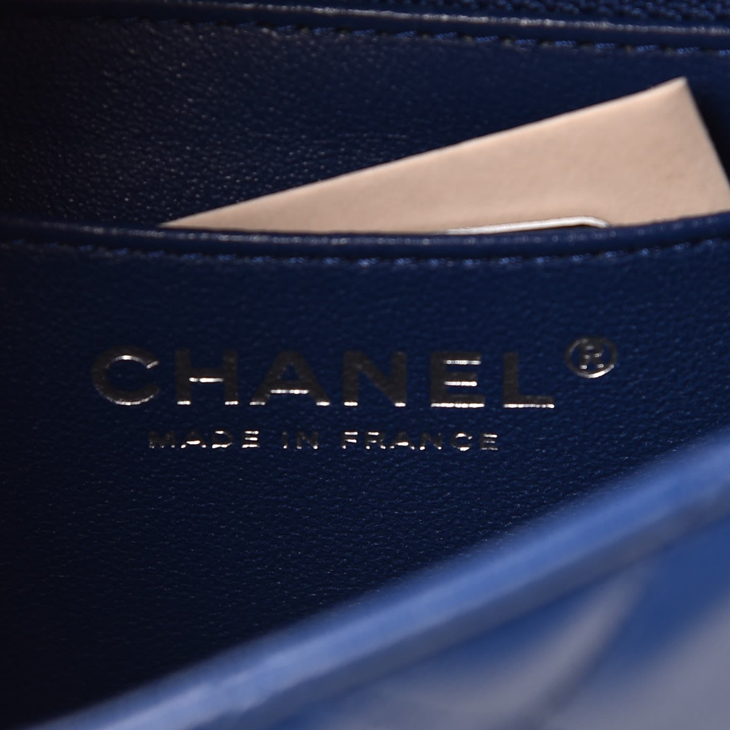 Chanel Lambskin Quilted Mini Square Flap Blue 6 of 8